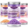 XIWEIOO Himalayan Pink feet soka Salt 3 Set Kit Lavender Scent Orange Scent Rose Scent Foot Soak Salts with Epsom Set-Foot Athletes Foot spa Itching,Foot Bath Salt Tea Tree Oil Foot Care view 2