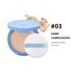 Mallofusa Matte Face Makeup Loose Powder Fine Silk Texture Honey Powder Fixed Makeup Powder Soft Light Water Proofing (#3) Dark complexion view 2
