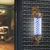 LyeXD 35.43in Barber Pole Retro Style Light, 110V Wall Mount Rotating Barber Light Pole Hair Barber Salon Shop Open Sign, 18W Rotating LED Strips Energy Saving Hair Salon Sign (White Light) view 2