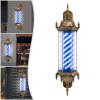 LyeXD 35.43in Barber Pole Retro Style Light, 110V Wall Mount Rotating Barber Light Pole Hair Barber Salon Shop Open Sign, 18W Rotating LED Strips Energy Saving Hair Salon Sign (White Light) view 3