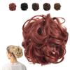 JuvaBun Claw Clip Messy bun - Dark Red | Hair Pieces for Women | Wavy Curly Hair Bun Clip in Claw Chignon Hairpieces | Hair bun extension Everyday Wear | Synthetic Hair Bun Scrunchie | Dark Red view 1