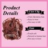 JuvaBun Claw Clip Messy bun - Dark Red | Hair Pieces for Women | Wavy Curly Hair Bun Clip in Claw Chignon Hairpieces | Hair bun extension Everyday Wear | Synthetic Hair Bun Scrunchie | Dark Red view 4