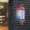 LyeXD 35.43in Barber Pole Retro Style Light, 110V Wall Mount Rotating Barber Light Pole Hair Barber Salon Shop Open Sign, 18W Rotating LED Strips Energy Saving Hair Salon Sign (Red+Blue+White Light) view 2