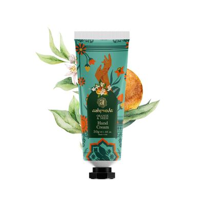 Ashpveda Ayurvedic Natural Soothing Mandarin and Neem Hand Cream for All Type Skin, Used for Dry and Rough Hand (30 Gm)