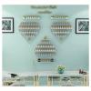 ZBJDX Nail Polish Display Rack, Heart-Shaped Wall-Mounted Beauty Rack, 6-Piece Set - Decorate The Wall, for Storing Cosmetics,White view 1