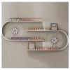 ZBJDX Metal Nail Polish Display Rack, Wall-Mounted Cosmetic Storage Rack, for Wall Decoration and Cosmetic Storage in Beauty Shops, Nail Polish Shops and Dressing Rooms,White view 1