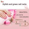 ZBJDX Metal Nail Polish Display Rack, Wall-Mounted Cosmetic Storage Rack, for Wall Decoration and Cosmetic Storage in Beauty Shops, Nail Polish Shops and Dressing Rooms,White view 3
