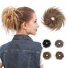 JuvaBun Reddish Blonde Tousled Messy Bun Hair Piece  Curly Updo Hair Piece Scrunchie, Instantly Adds Volume, Quick Styling, Washable & Soft Natural Look_Reddish Bolnde view 1