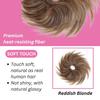 JuvaBun Reddish Blonde Tousled Messy Bun Hair Piece  Curly Updo Hair Piece Scrunchie, Instantly Adds Volume, Quick Styling, Washable & Soft Natural Look_Reddish Bolnde view 2