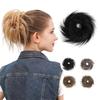 JuvaBun Black Tousled Messy Bun Hair Piece for Women  Curly Messy Bun Hair Piece Scrunchie, Adds Volume Instantly, Quick Updo, Washable & Realistic Everyday Wear_Black view 1