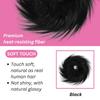 JuvaBun Black Tousled Messy Bun Hair Piece for Women  Curly Messy Bun Hair Piece Scrunchie, Adds Volume Instantly, Quick Updo, Washable & Realistic Everyday Wear_Black view 2