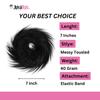 JuvaBun Black Tousled Messy Bun Hair Piece for Women  Curly Messy Bun Hair Piece Scrunchie, Adds Volume Instantly, Quick Updo, Washable & Realistic Everyday Wear_Black view 3