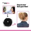 JuvaBun Black Tousled Messy Bun Hair Piece for Women  Curly Messy Bun Hair Piece Scrunchie, Adds Volume Instantly, Quick Updo, Washable & Realistic Everyday Wear_Black view 4