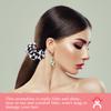 2 Pcs Black and White Checkered Hair Rope Hair Headbands Ties Women Scrunchies Chessboard Pattern Ribbons Scrunchies Ponytail Ponytail Holders Pu view 2