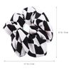2 Pcs Black and White Checkered Hair Rope Hair Headbands Ties Women Scrunchies Chessboard Pattern Ribbons Scrunchies Ponytail Ponytail Holders Pu view 4