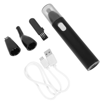 Amosfun 2sets Multi-Function Nose Hair Trimmer for Women Portable and Durable Remover for Eyebrows Ears Black