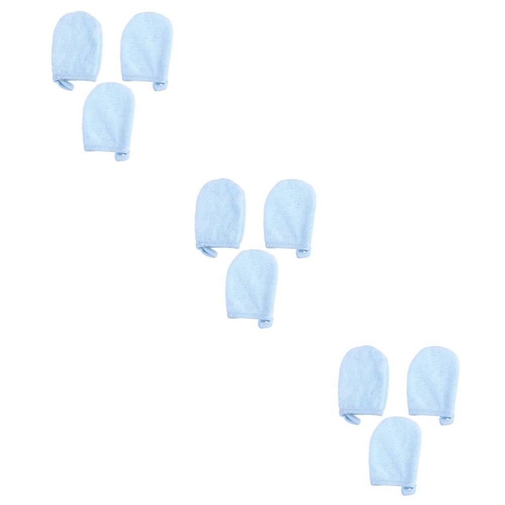balacoo 9pcs Facial Cleaning Gloves Soft Makeup Removal Pads for Reusable and Washable for All Skin Types Thickened Design