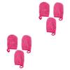 POPETPOP 6pcs Makeup Removal Gloves for Gentle Facial Cleansing Thickened Cleaning Pads Rosy for Easy Makeup Removal and Daily Skin Care view 1