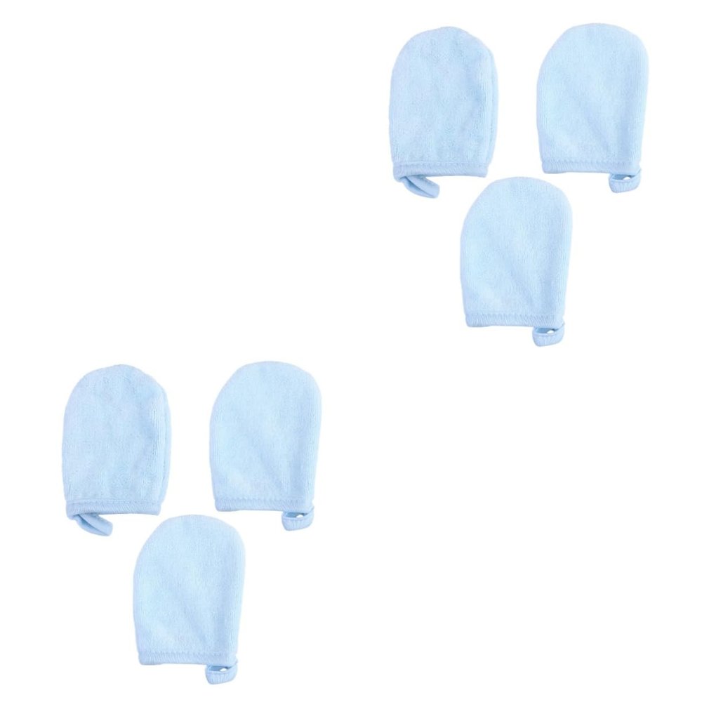 balacoo 2sets Facial Cleaning Gloves Makeup Removal Puff Reusable Makeup Pads 3pcs*2