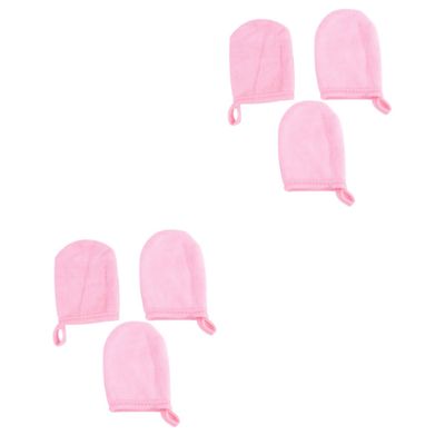 balacoo 6pcs Facial Cleaning Gloves Thickened Makeup Removal Puff for Daily Cleansing Soft and Washable Cosmetic Pads for All Skin Types