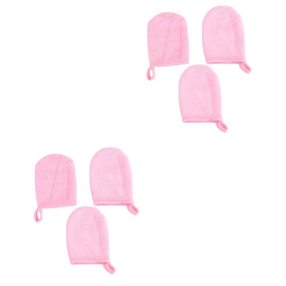 balacoo 6pcs Facial Cleaning Gloves Thickened Makeup Removal Puff for Daily Cleansing Soft and Washable Cosmetic Pads for All Skin Types