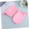 balacoo 3sets Facial Cleaning Gloves Makeup Removal Puff Makeup Powder Cleaning Gloves Thickened Pink Face Washer Tool Facial Scrubbing Mitts 3pcs*3 view 3