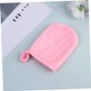 balacoo 3sets Facial Cleaning Gloves Makeup Removal Puff Makeup Powder Cleaning Gloves Thickened Pink Face Washer Tool Facial Scrubbing Mitts 3pcs*3 view 4