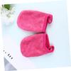 balacoo 6pcs Thickened Makeup Removal Gloves Soft Facial Cleaning Mitts for Reusable Powder Puff Skin Types and Travel view 4
