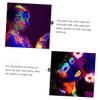 FRCOLOR 5pcs Fluorescent Face Paint for Parties Neon Body Art Makeup for Halloween Festivals and Night Events Safe for Skin Multiple Colors view 4