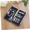 FRCOLOR 12pcs Nail Care Set with Elegant Golden Pattern Case Complete Manicure and Pedicure Kit for Travel and Home Use Includes Clippers Cuticle and More view 3