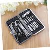 FRCOLOR 12pcs Nail Care Set with Elegant Golden Pattern Case Complete Manicure and Pedicure Kit for Travel and Home Use Includes Clippers Cuticle and More view 4