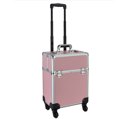 FLYIFE Cosmetic Suitcase Travel Large-Capacity Cosmetic Storage Storage Toolbox Roller Beauty Barber Trolley Case/Argento/37X24X52Cm