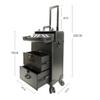 FLYIFE Makeup Storage Box Beautician Suitcase Aluminum Roller Barber Toolbox Retro Nail Art Embroidery Trolley Box/D/70X40X24Cm view 2