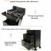 FLYIFE Makeup Storage Box Beautician Suitcase Aluminum Roller Barber Toolbox Retro Nail Art Embroidery Trolley Box/D/70X40X24Cm view 4