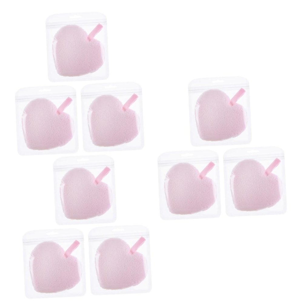 DOITOOL 9pcs Cotton Makeup Cleaning Pads for Face Washable and Reusable for Makeup Removal Pink for Women