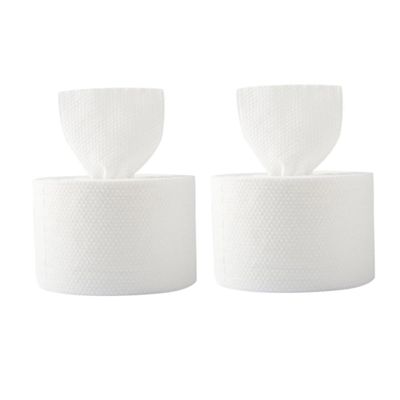 FRCOLOR 2rolls Disposable Cotton Towels Dual-use Face Towels for Makeup Removal and Cleansing Soft and Highly Absorbent for Travel and Personal Care