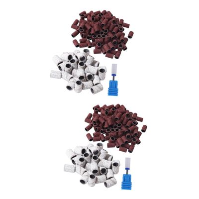 FRCOLOR 402pcs Professional Nail Sanding Band Fine Grit Nail File Sanding Accessories Ceramic Grinding Head