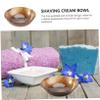 FRCOLOR 3pcs Natural Horn Shaving Bowl Shaving Soap Cup for Men Smooth Lathering Mug for Husband Boyfriend Dad view 2