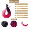 Ponytail Extension Helmet Pigtails 1Pcs Gradient Motorcycle Helmet Braids Ponytail 24Braids Ponytail Extension with Suction Cup for Any Helmet (Helmet Not Included) Hairpiece for Women ( Color : B11 view 3