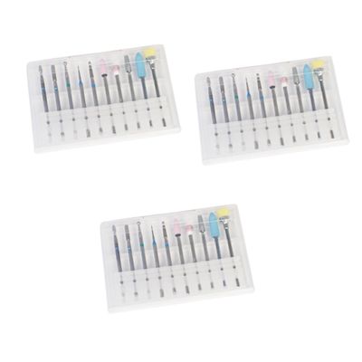 FRCOLOR 3pcs Tungsten Steel Alloy Nail Drill Bit Manicure Includes Grinding for Natural and Artificial Nails for Beauty Salons