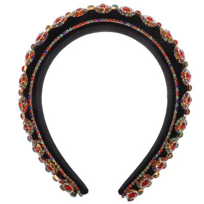 balacoo Rhinestone Headband Fashion Headbands for Women Crystal Rhinestone Russian s Padded Bath Hair Bands Knotted s Girl Fabric Gem Korean Version Woman