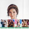 balacoo Rhinestone Headband Fashion Headbands for Women Crystal Rhinestone Russian s Padded Bath Hair Bands Knotted s Girl Fabric Gem Korean Version Woman view 4