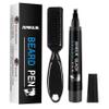 Beard Pencil Waterproof Beard Filler Pen Kit for Men - Long Lasting Coverage, 4 Tips, with Brush for Neat and Natural Thick Beard (Black) view 1