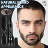 Beard Pencil Waterproof Beard Filler Pen Kit for Men - Long Lasting Coverage, 4 Tips, with Brush for Neat and Natural Thick Beard (Black) view 2
