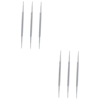 NOLITOY 2sets Cuticle Scraper Nail Cleaners Professional Nail Care Kit Cuticle Pusher Tool Double-sided Spoon for Diy 3pcs*2