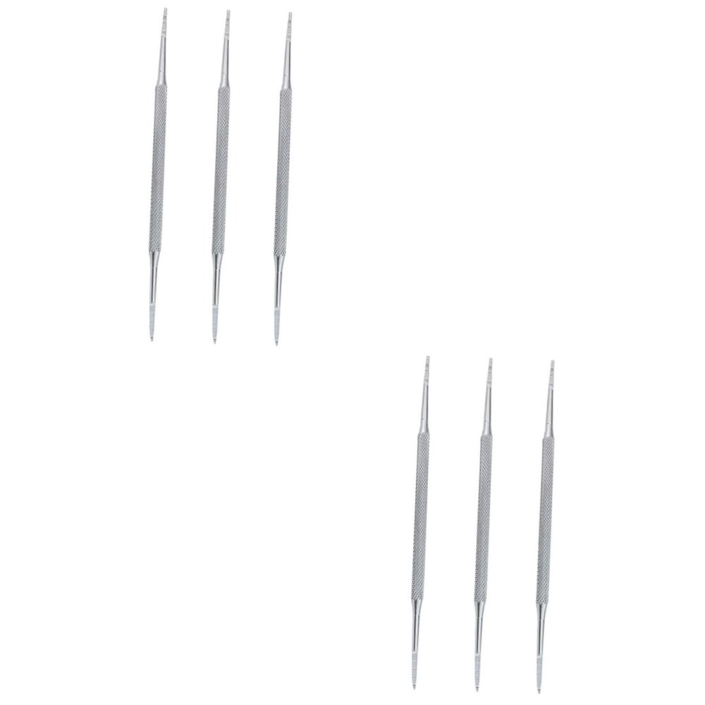 NOLITOY 2sets Cuticle Scraper Nail Cleaners Professional Nail Care Kit Cuticle Pusher Tool Double-sided Spoon for Diy 3pcs*2