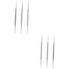 NOLITOY 2sets Cuticle Scraper Nail Cleaners Professional Nail Care Kit Cuticle Pusher Tool Double-sided Spoon for Diy 3pcs*2 view 1