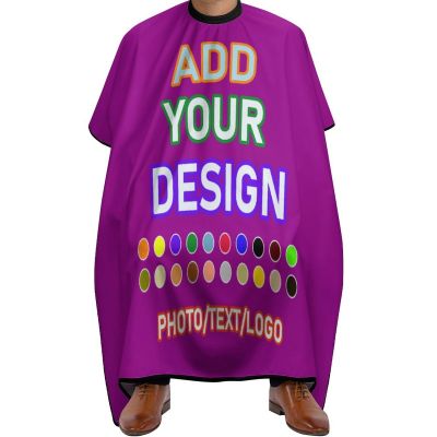 AJIOCIEU Custom Barber Cape, Personalized Salon Haircut Capes, Customized Add You Own Picture or Word Barber Apron, for Salon Hair Styling Barbershop, Mei Red