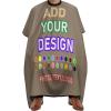 AJIOCIEU Custom Barber Cape, Personalized Salon Haircut Capes, Customized Add You Own Picture or Word Barber Apron, for Salon Hair Styling Barbershop, Khaki view 1