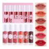 6 Colors Lip Tint Stain Set,Mini Liquid Lipstick Moisturizing Long Lasting Plumping High Pigmented Lip Gloss Set,Lightweight Non-Stick Cup Matte Lipstick for Waterproof Cheek and Lip Tint Makeup A view 1